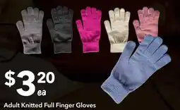 Ritchies Adult Knitted Full Finger Gloves offer