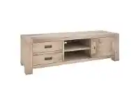 LivingStyles Laccadive 173cm Acacia Timber 2-Drawer 1-Door TV Unit in Ash Finish offer