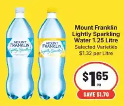 IGA Mount Franklin Lightly Sparkling Water offer