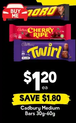 Drakes Cadbury Medium Bars offer