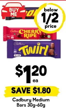 Drakes Cadbury Medium Bars offer