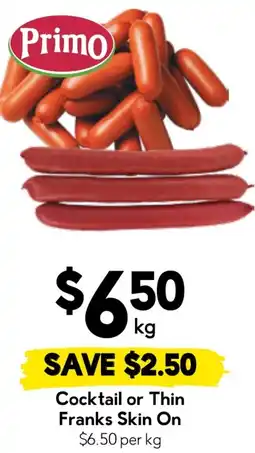 Drakes Cocktail or Thin Franks Skin On offer