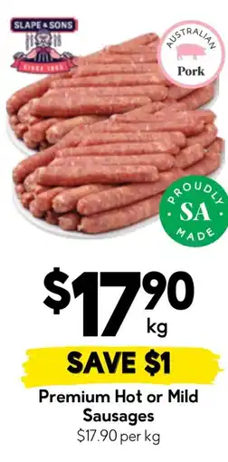 Drakes Premium Hot or Mild Sausages offer