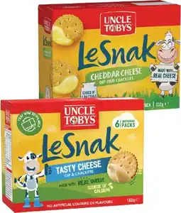 IGA Uncle Tobys Le Snak Selected Varieties offer