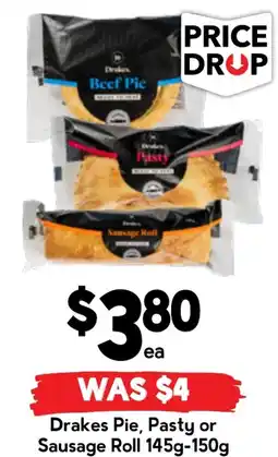 Drakes Drakes Pie, Pasty or Sausage Roll offer