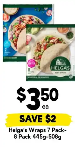 Drakes Helga's Wraps 7 Pack- 8 Pack offer