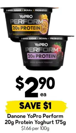 Drakes Danone YoPro Perform Protein Yoghurt offer