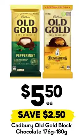 Drakes Cadbury Old Gold Block Chocolate offer