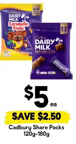 Drakes Cadbury Share Packs offer
