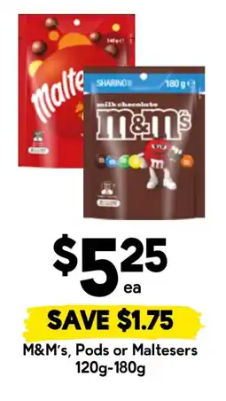 Drakes M&M's, Pods or Maltesers offer