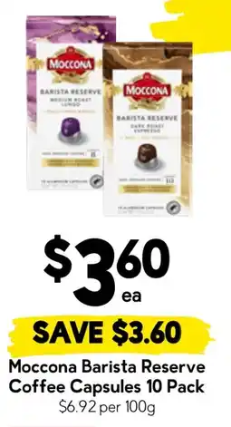 Drakes Moccona Barista Reserve Coffee Capsules 10 Pack offer