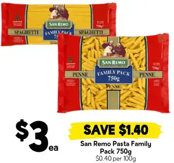 Drakes San Remo Pasta Family Pack offer