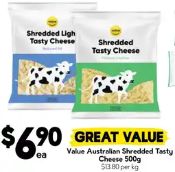 Drakes Value Australian Shredded Tasty Cheese offer