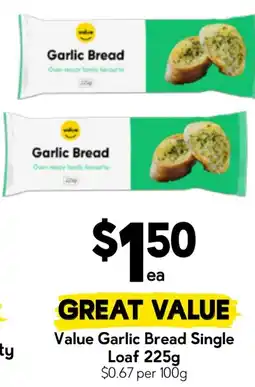 Drakes Value Garlic Bread Single Loaf offer