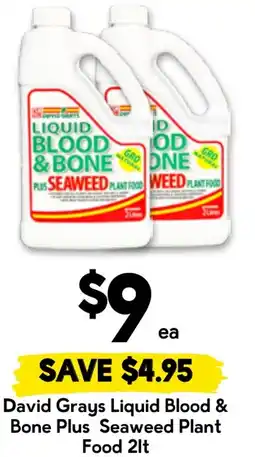 Drakes David grays liquid blood & bone plus seaweed plant food offer