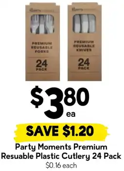 Drakes Party Moments Premium Resuable Plastic Cutlery offer
