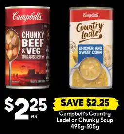 Drakes Campbell's Country Ladel or Chunky Soup offer