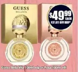 Chemist Warehouse Guess Bella Vita edp or Rosa edt offer