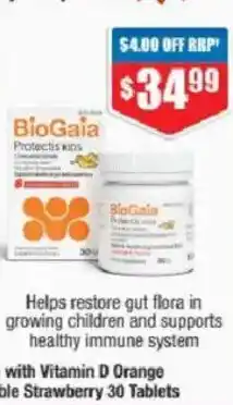 Chemist Warehouse or BioGaia Protectis Kids Chewable Strawberry offer