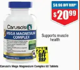Chemist Warehouse Caruso's Mega Magnesium Complex 60 Tablets offer