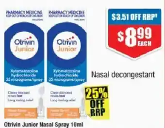 Chemist Warehouse Otrivin Junior Nasal Spray offer