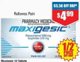 Chemist Warehouse Maxigesic 12 Tablets offer