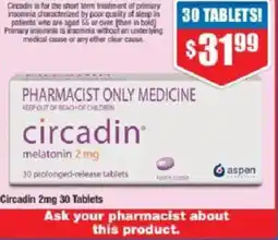 Chemist Warehouse Circadin 2mg 30 Tablets offer