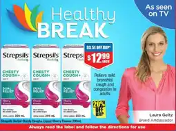 Chemist Warehouse Strepsils Herbal Chesty Cough+ Liquid Cherry Flavour offer