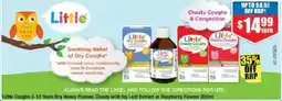 Chemist Warehouse Little Coughs 2-12 Years Dry Honey Flavour, Chesty with Ivy Leaf Extract or Raspberry Flavour offer