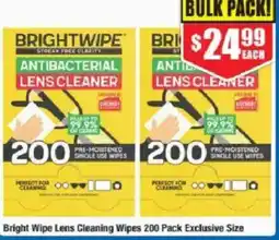 Chemist Warehouse Bright Wipe Lens Cleaning Wipes 200 Pack Exclusive Size offer