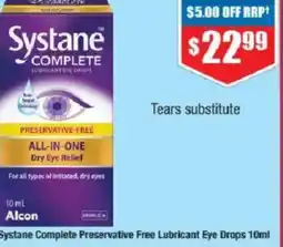 Chemist Warehouse Systane Complete Preservative Free Lubricant Eye Drops offer