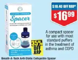 Chemist Warehouse Breath-A-Tech Anti-Static Collapsible Spacer offer