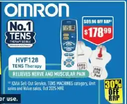 Chemist Warehouse IQVIA Sell-Out Service, TENS MACHINES category, Unit sales and Value sales, Oct 2025 MAT offer