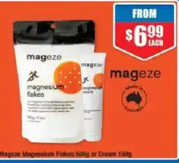 Chemist Warehouse Mageze Magnesium Flakes or Cream offer