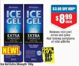 Chemist Warehouse Ice Gel Extra Strength offer