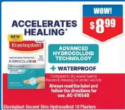 Chemist Warehouse Elastoplast Second Skin Hydrocolloid 10 Plasters offer