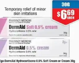 Chemist Warehouse Ego DermAid Hydrocortisone 0.5% Soft Cream or Cream offer