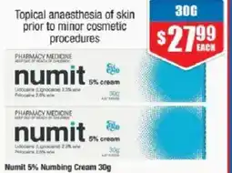 Chemist Warehouse Numit 5% Numbing Cream offer