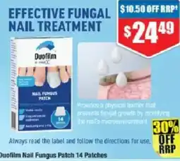 Chemist Warehouse Duofilm Nail Fungus Patch 14 Patches offer