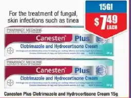 Chemist Warehouse Canesten Plus Clotrimazole and Hydrocortisone Cream offer
