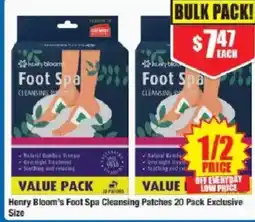 Chemist Warehouse Henry Bloom's Foot Spa Cleansing Patches 20 Pack Exclusive offer