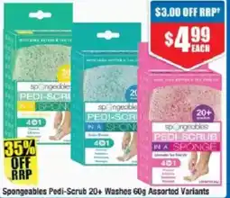 Chemist Warehouse Spongeables Pedi-Scrub 20+ Washes Assorted Variants offer