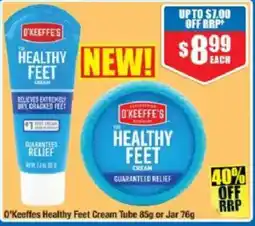 Chemist Warehouse O'Keeffes Healthy Feet Cream Tube or Jar offer