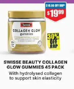 Chemist Warehouse Swisse beauty collagen glow gummies 45 pack offer