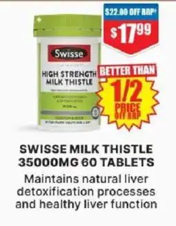 Chemist Warehouse Swisse milk thistle 35000mg 60 tablets offer