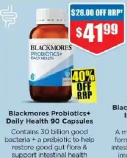Chemist Warehouse Blackmores Probiotics+ Daily Health 90 Capsules offer