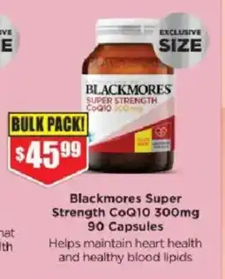 Chemist Warehouse Blackmores Super Strength CoQ10 300mg 90 Capsules offer