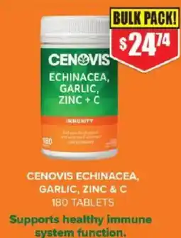 Chemist Warehouse Cenovis echinacea, garlic, zinc & c 180 tablets offer
