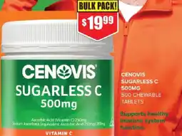 Chemist Warehouse CENOVIS SUGARLESS C 500mg offer