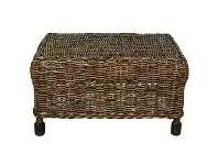 LivingStyles Savannah Rattan Ottoman, Tobacco offer
